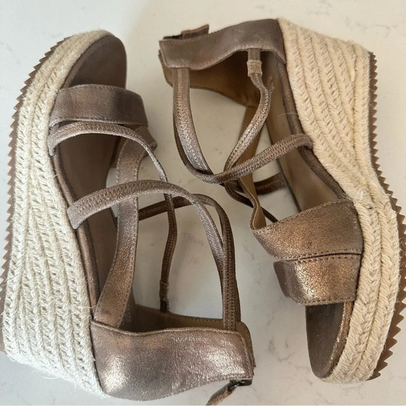Eileen Fisher Wanda Tumbled Nubuck Espadrille Size: 6.5 - Picture 3 of 6
